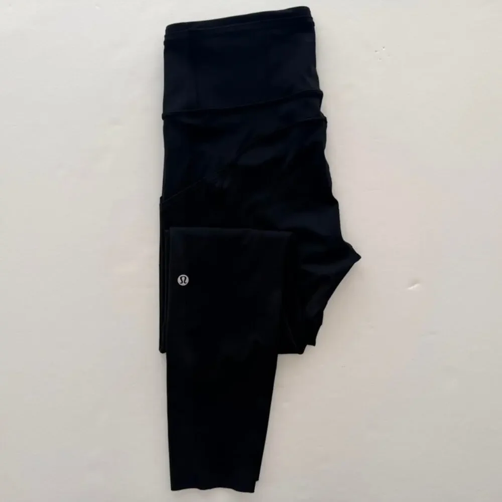 Lululemon Fast & Free 7/8 Tight Legging 25" Black Size 8 Reflective Run Gym - Picture 2 of 6